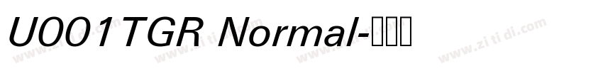 U001TGR Normal字体转换